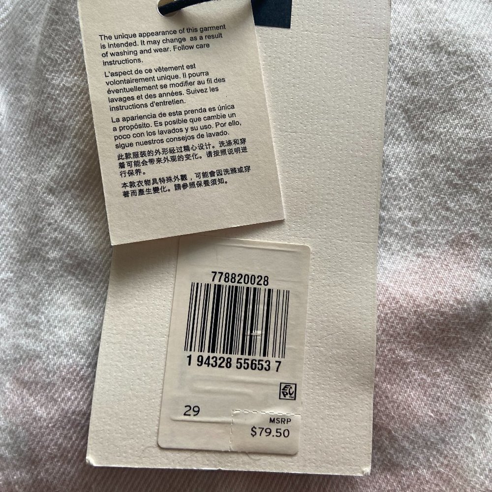 Levi’s premium high-rise deconstructed skirt Tie dye denim in size 29 (NWT) - Picture 5 of 6